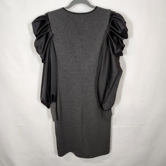 NWT Ladyform Puff Sleeve Dress‎ in Gray Size UK 12 - Picture 3 of 8